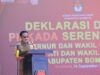 Pj. Bupati Bombana Edy Suharmanto, saat sambutan Deklarasi Kampanye Damai