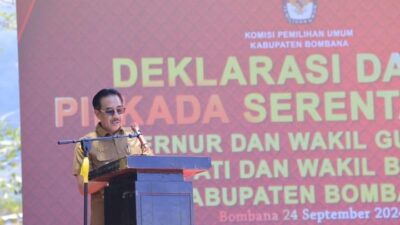 Pj Bupati Bombana Hadiri Deklarasi Kampanye Damai Pilkada 2024