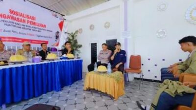 Panwascam Poleang Tengah Gelar Sosialisasi Pengawasan Pilkada 2024