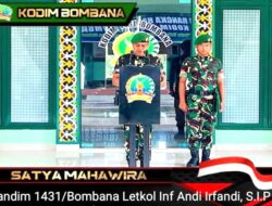 Dandim 1431/Bombana Pimpin Upacara Pelepasan Prajurit Purna Tugas